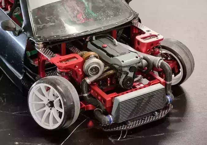 10th scale RC Drift Car Ford Barra Engine for Rhinomax II 3D print model