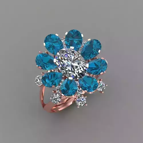 Oval pear stone diamond ring jewelry  for woman