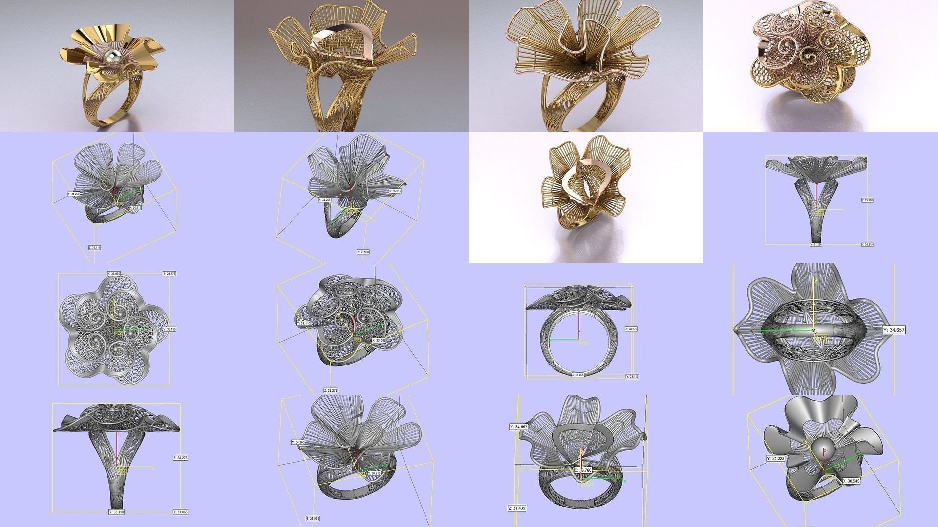Mega filigree ring collection _7