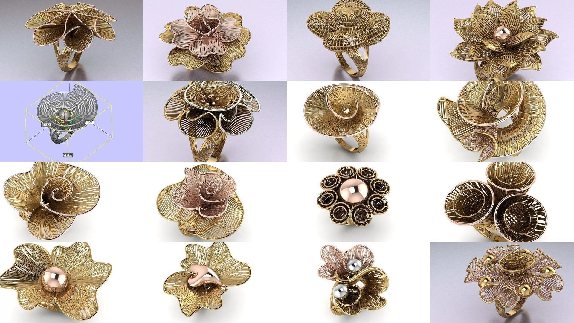 Mega filigree ring collection _3