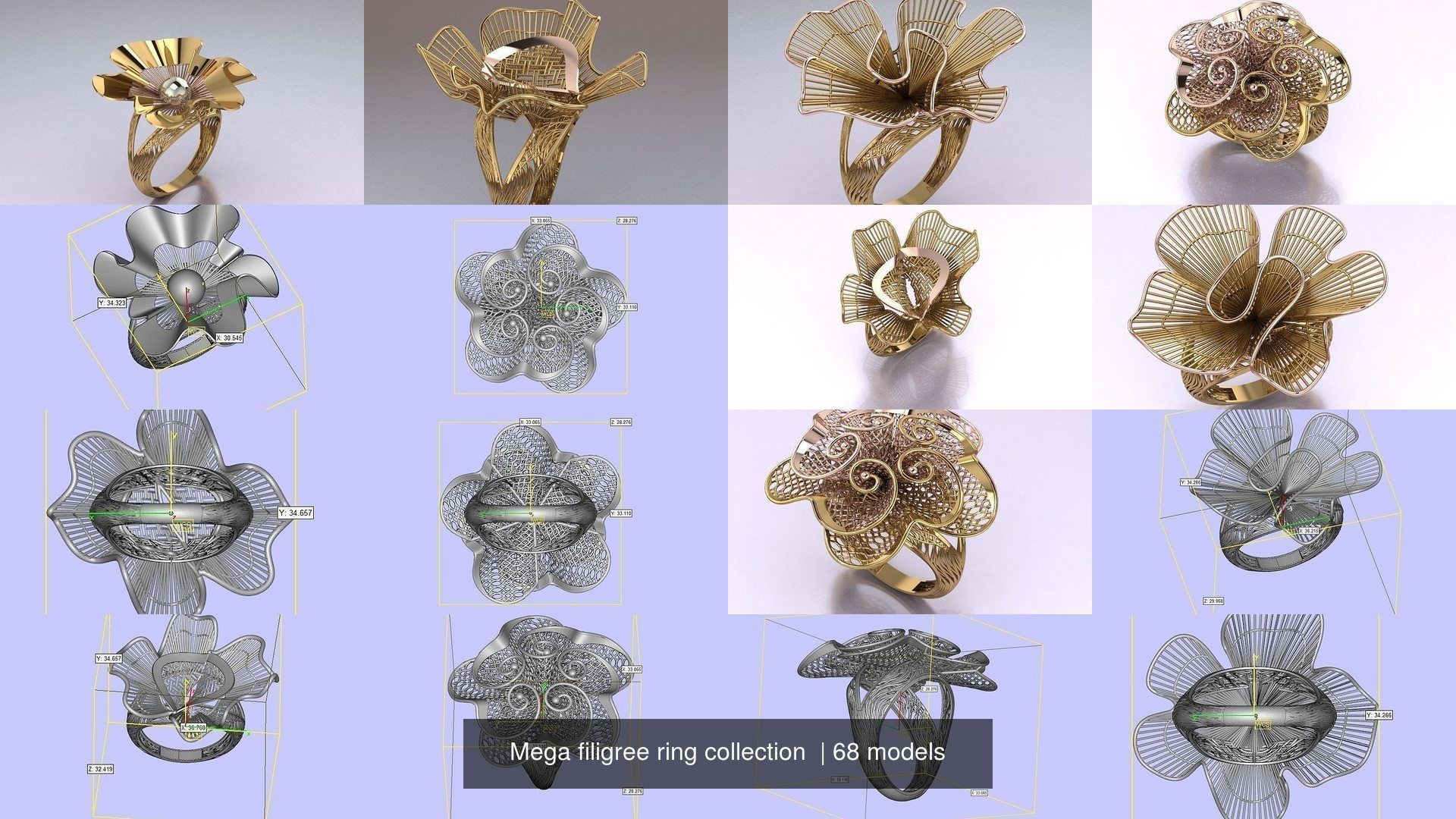 Mega filigree ring collection _8