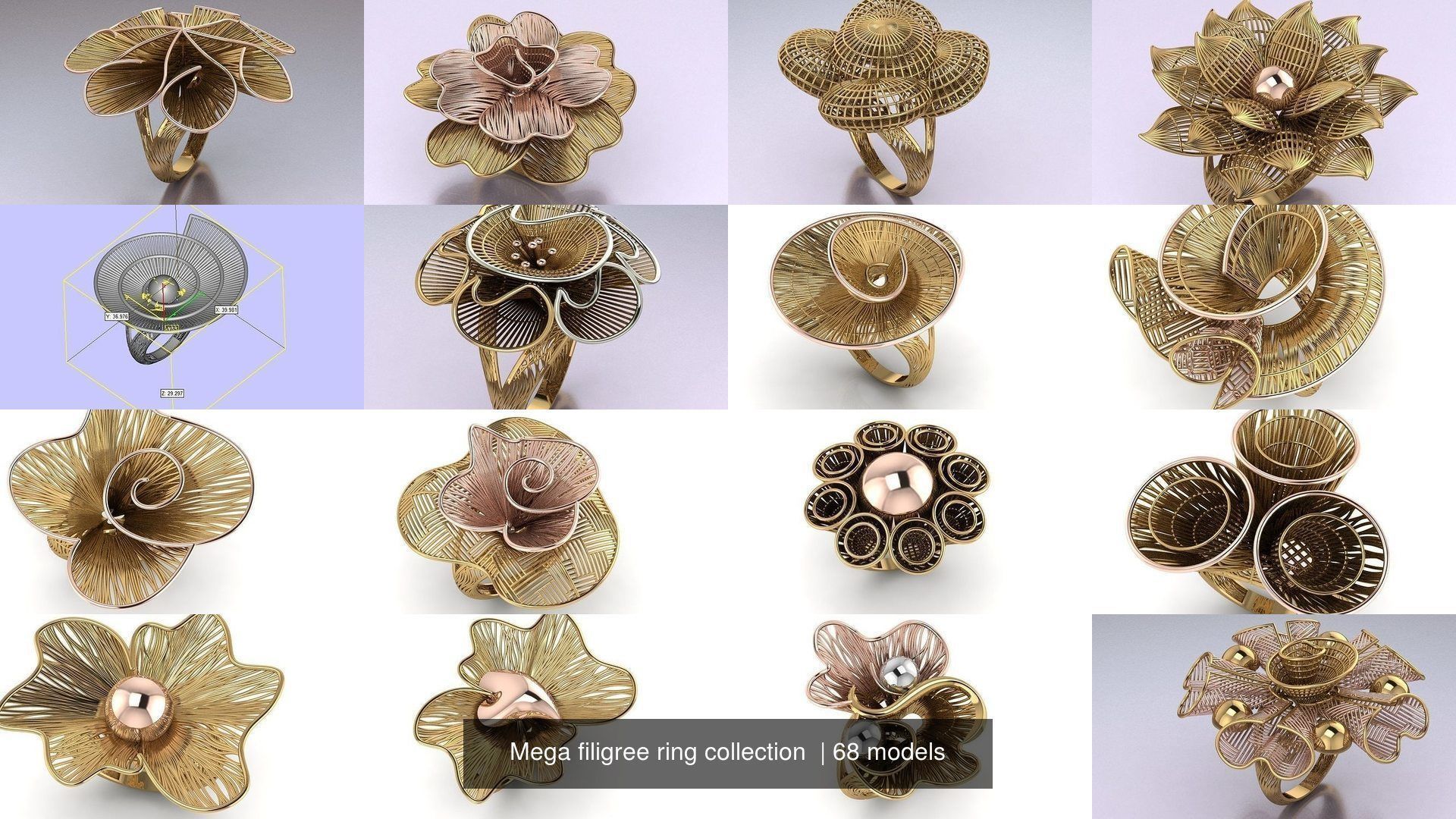 Mega filigree ring collection _4