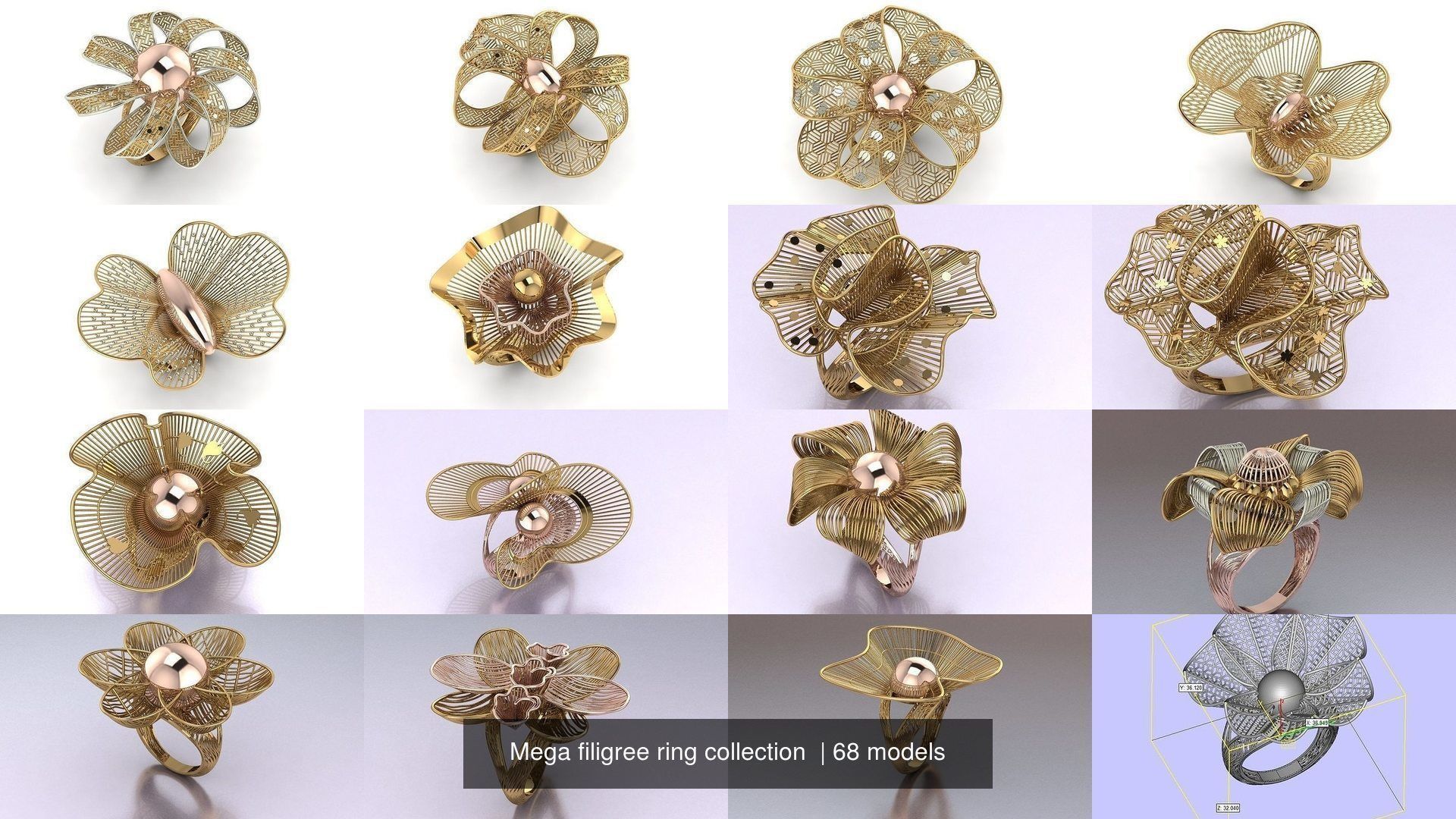 Mega filigree ring collection _6