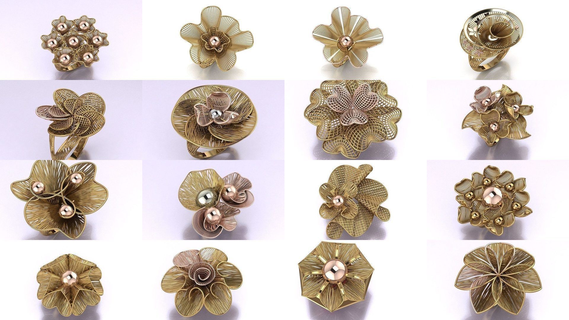 Mega filigree ring collection _1