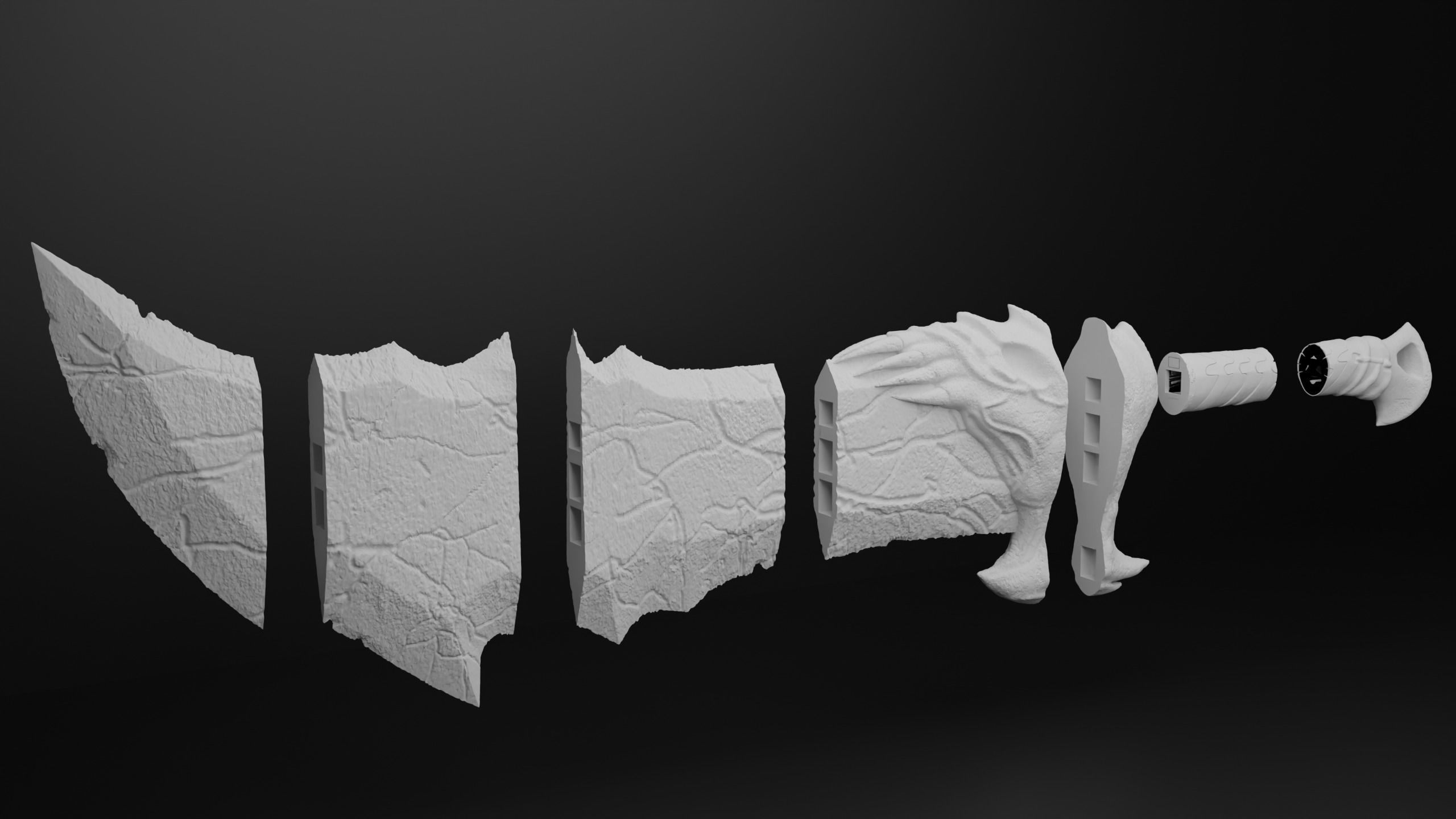 God of War 2018 sword of caos 3D print model_5