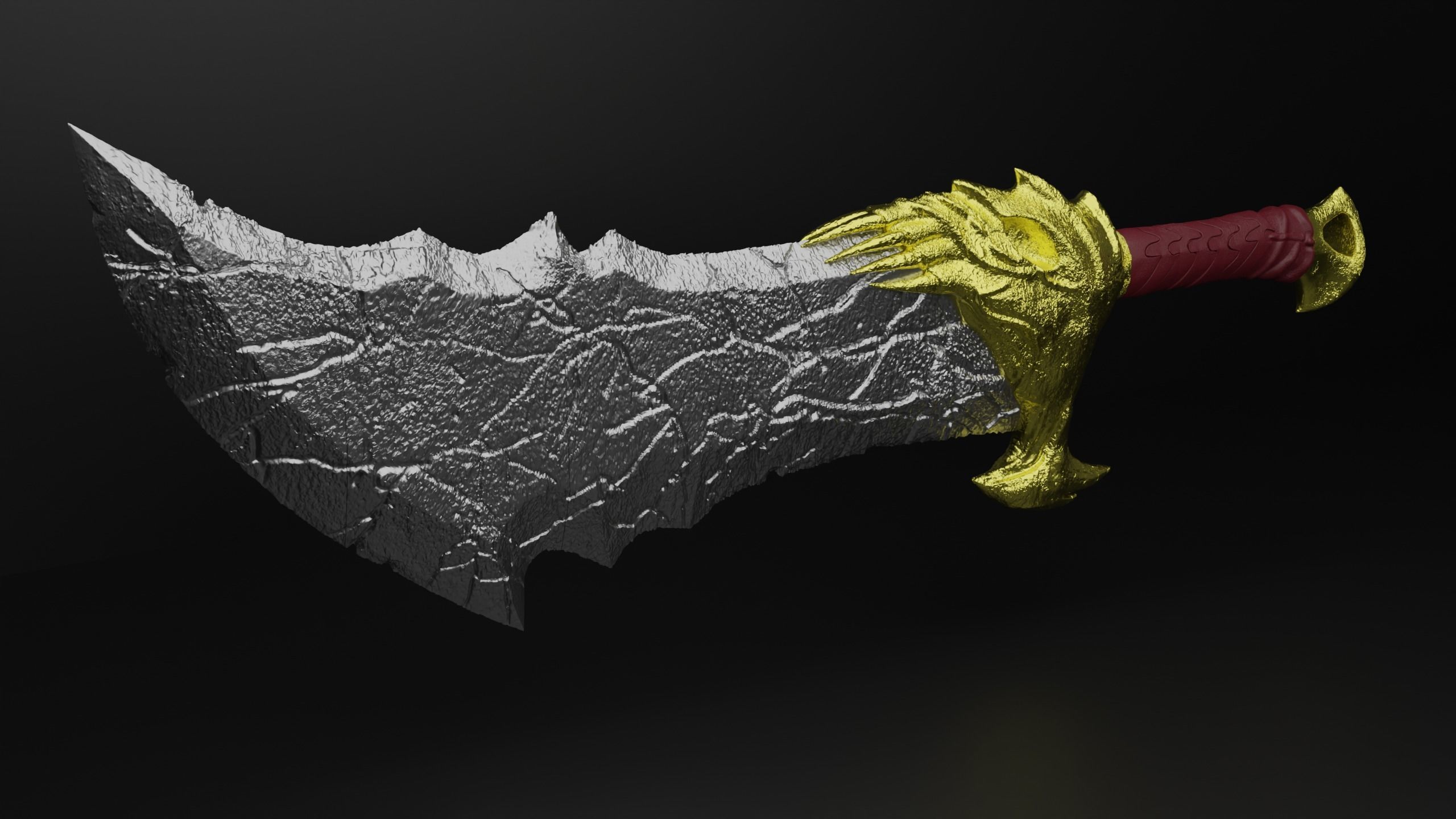 God of War 2018 sword of caos 3D print model_4
