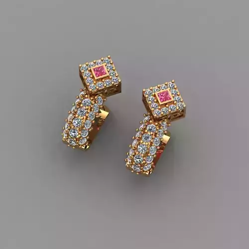 Diamond tops earrings jewelry for woman