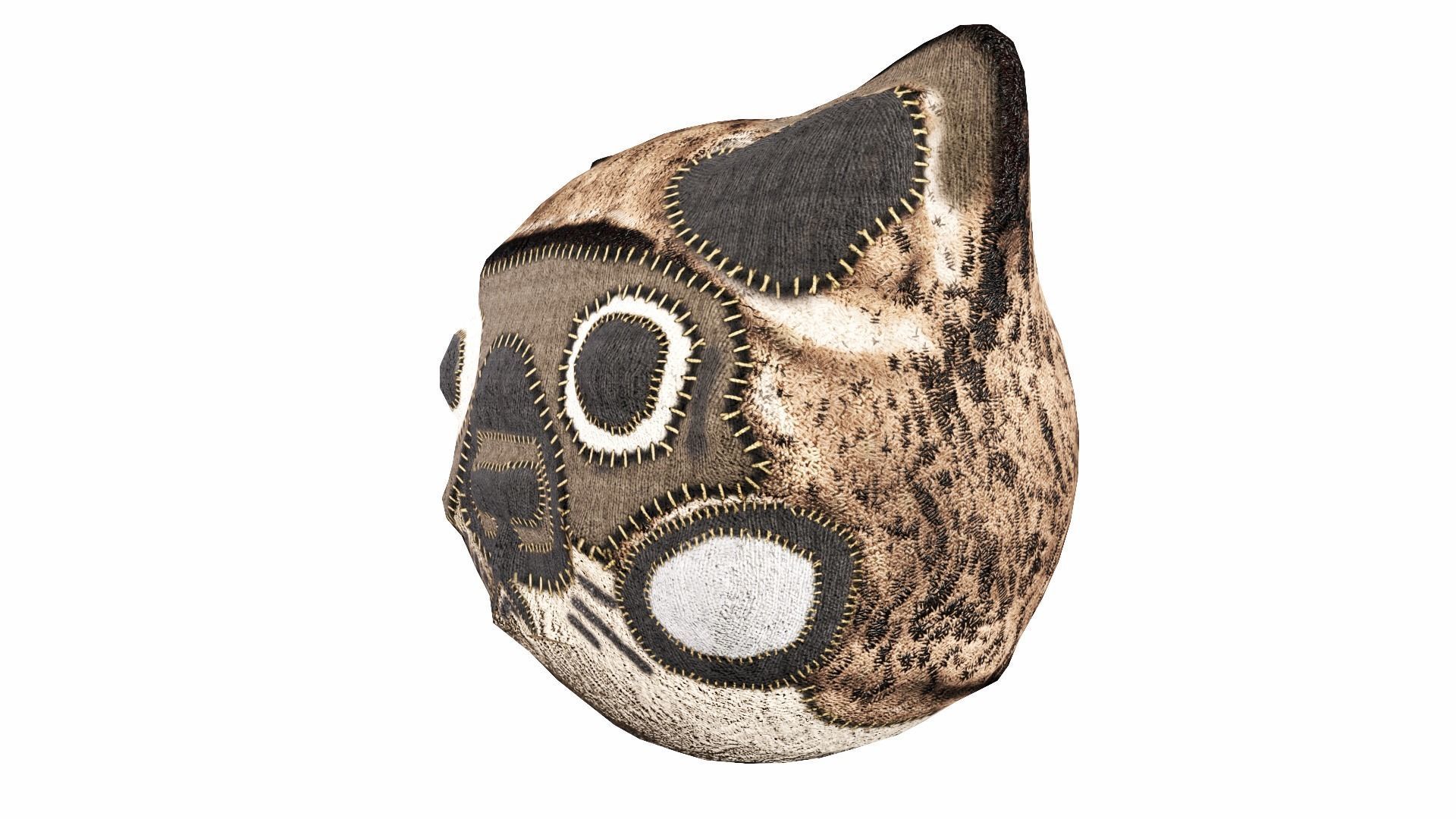 Snowshoe Siamese Cute Wool Cat Toy 3D Model 3D model_7