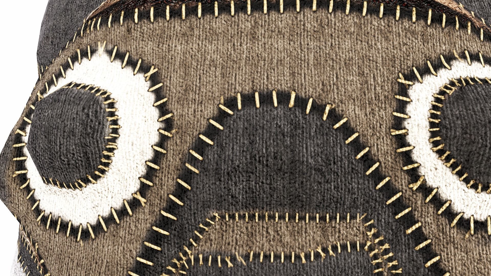 Snowshoe Siamese Cute Wool Cat Toy 3D Model 3D model_8