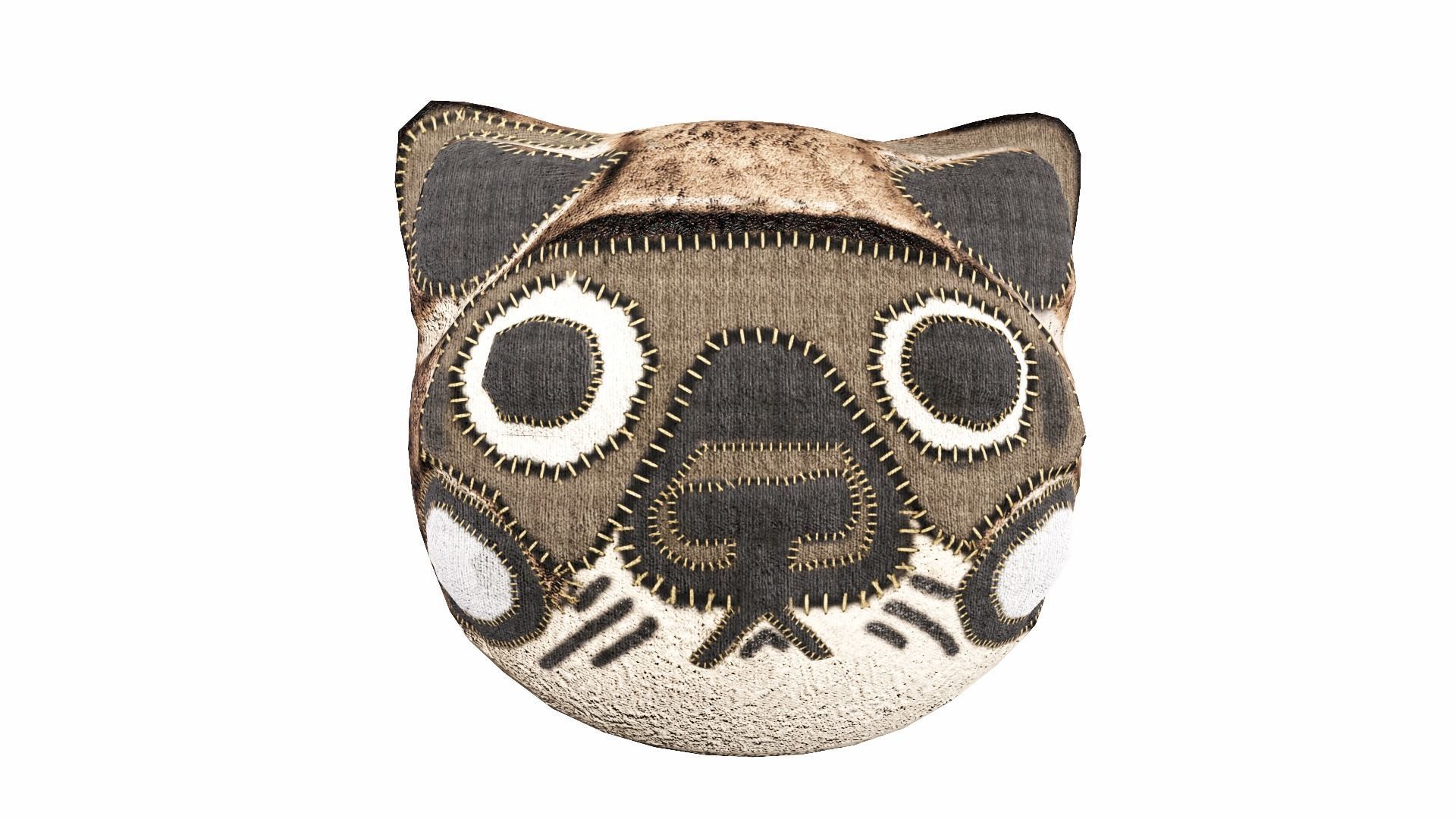 Snowshoe Siamese Cute Wool Cat Toy 3D Model 3D model_2