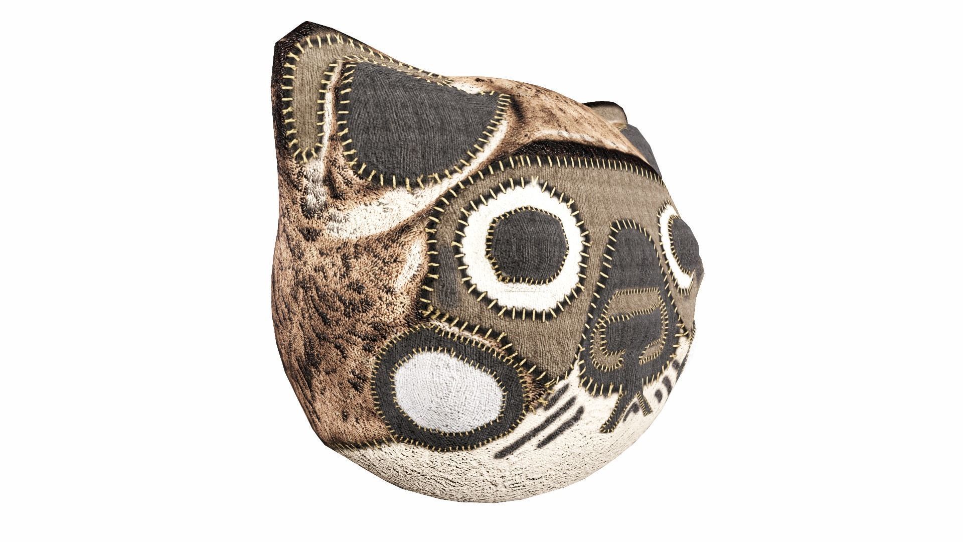 Snowshoe Siamese Cute Wool Cat Toy 3D Model 3D model_3