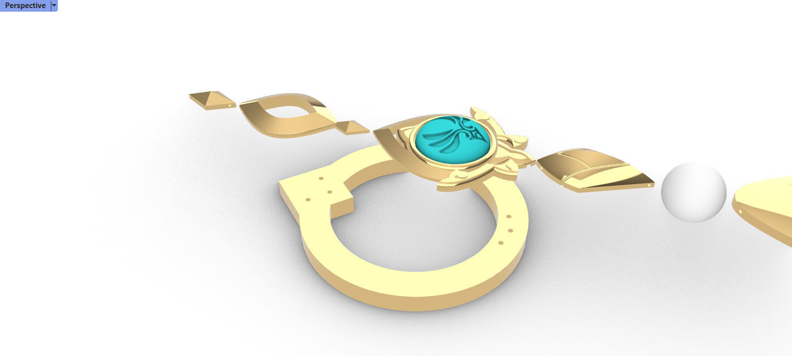 Genshin Impact Scaramouche Wanderer Anemo Vision 3D print model_3