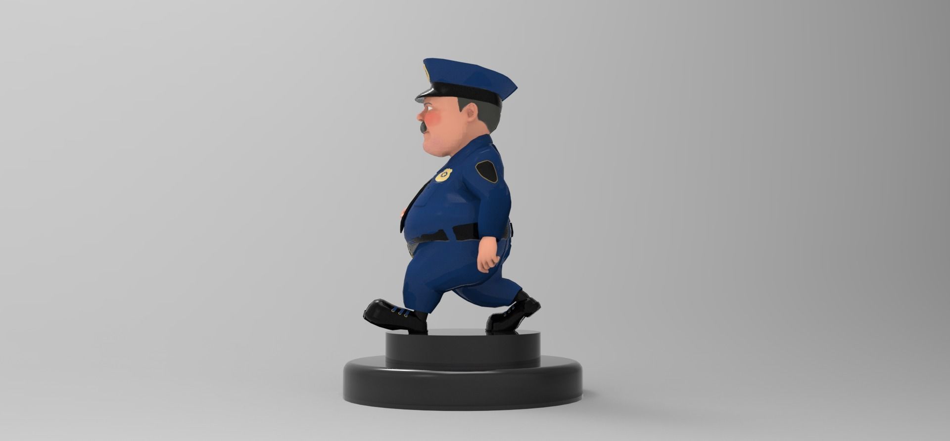 Policeman 3d model police officer figurine Low-poly 3D model_4