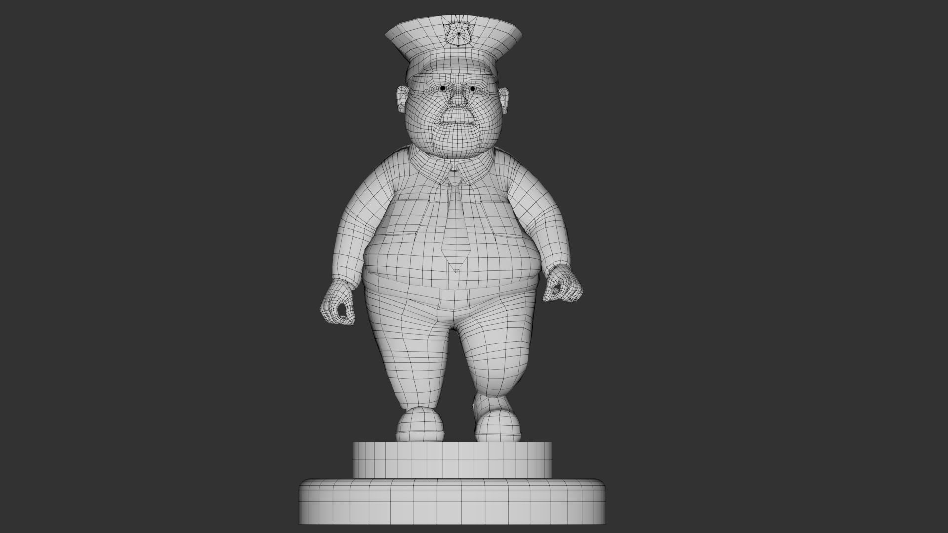 Policeman 3d model police officer figurine Low-poly 3D model_2