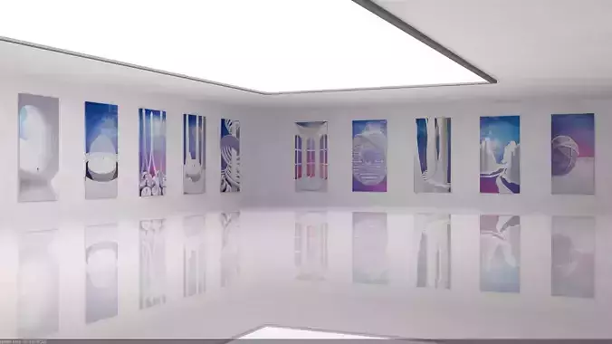 3D exhibition hall model