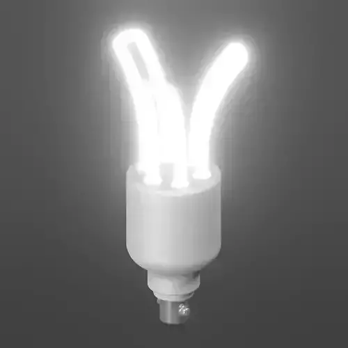 Glowing CFL Lamp 3D model