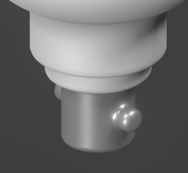 Glowing CFL Lamp 3D model_2