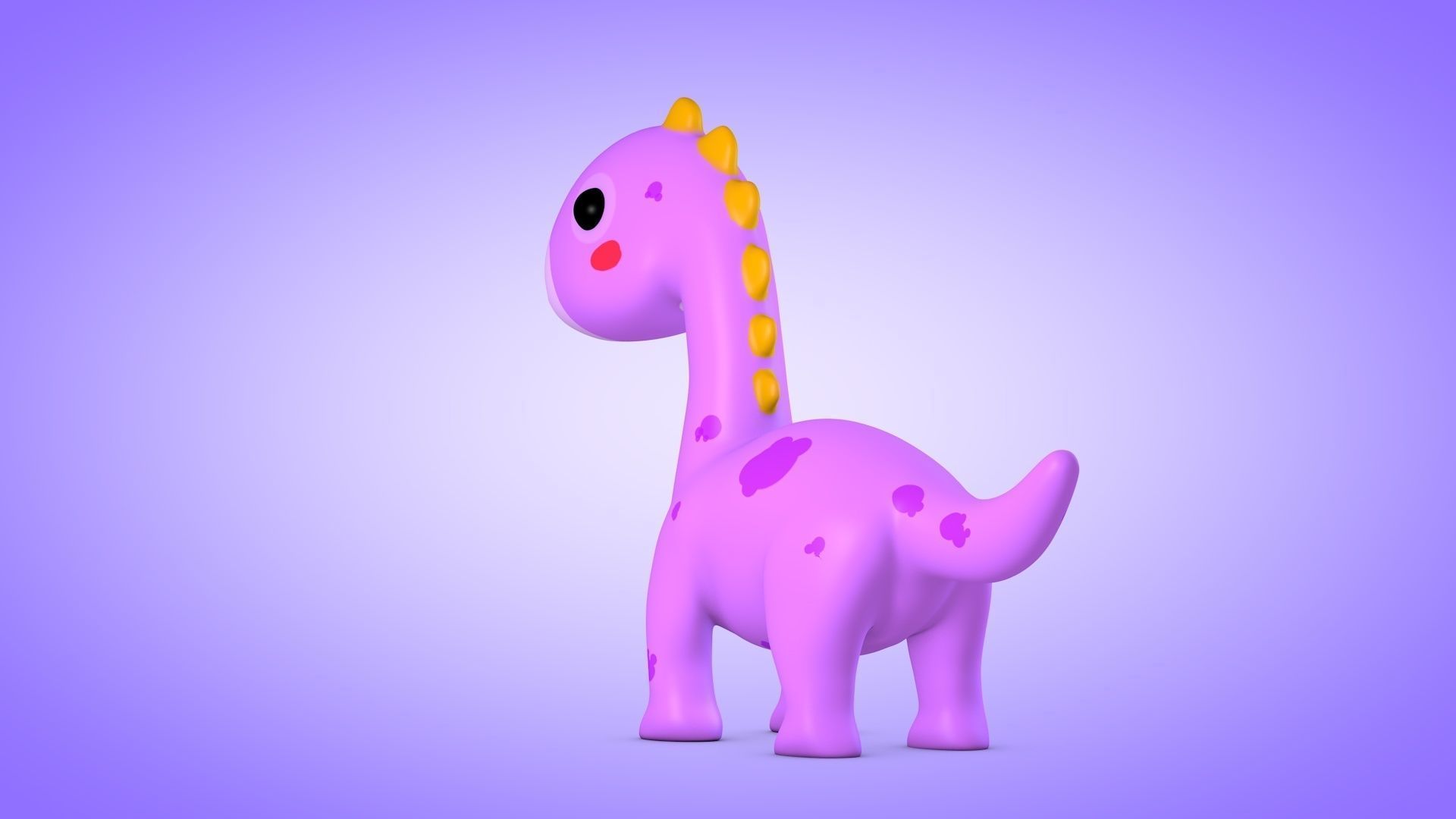 Dinosaur Low-poly 3D model_2