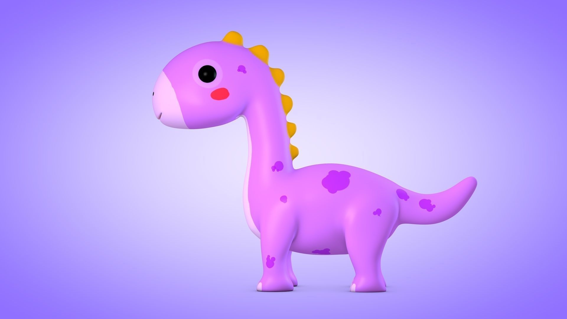 Dinosaur Low-poly 3D model_1
