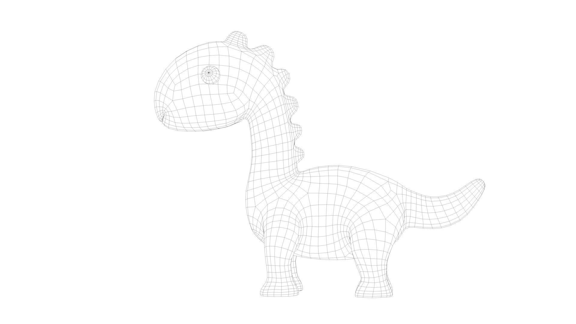 Dinosaur Low-poly 3D model_10