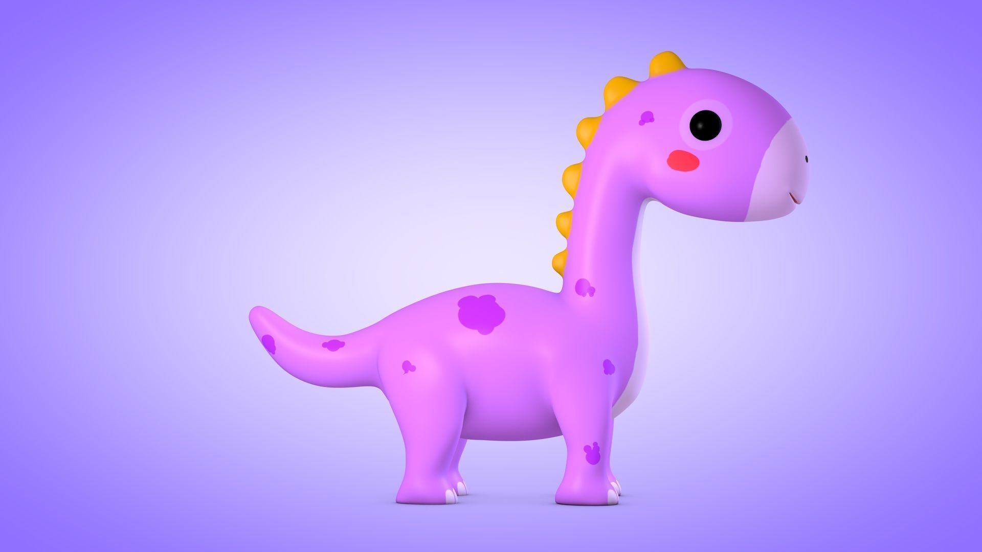 Dinosaur Low-poly 3D model_5