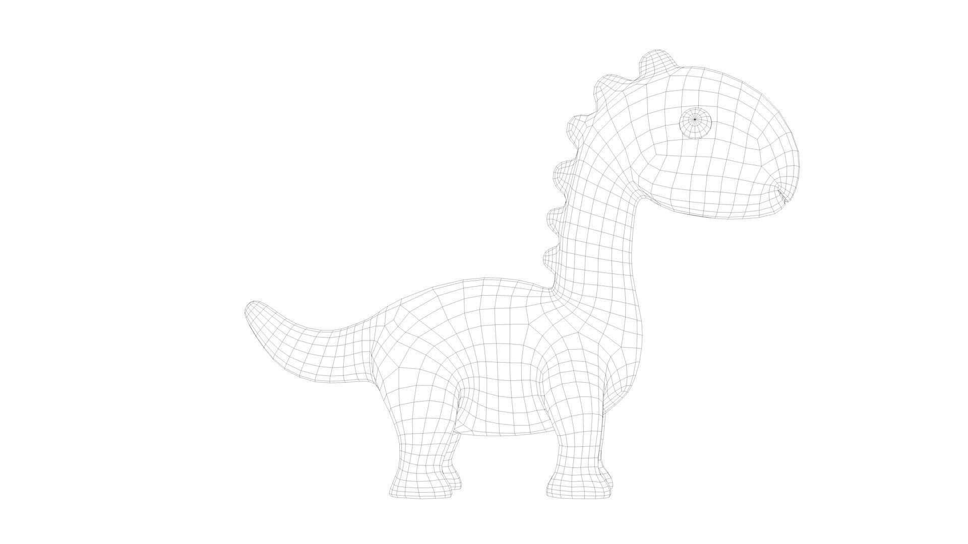 Dinosaur Low-poly 3D model_14
