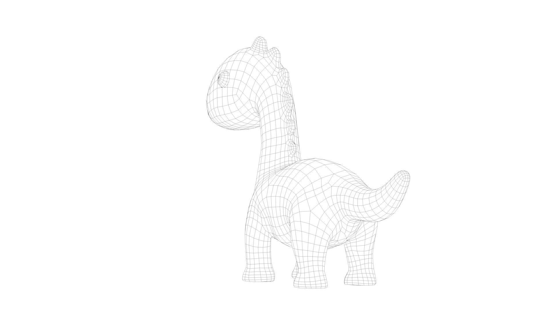 Dinosaur Low-poly 3D model_11