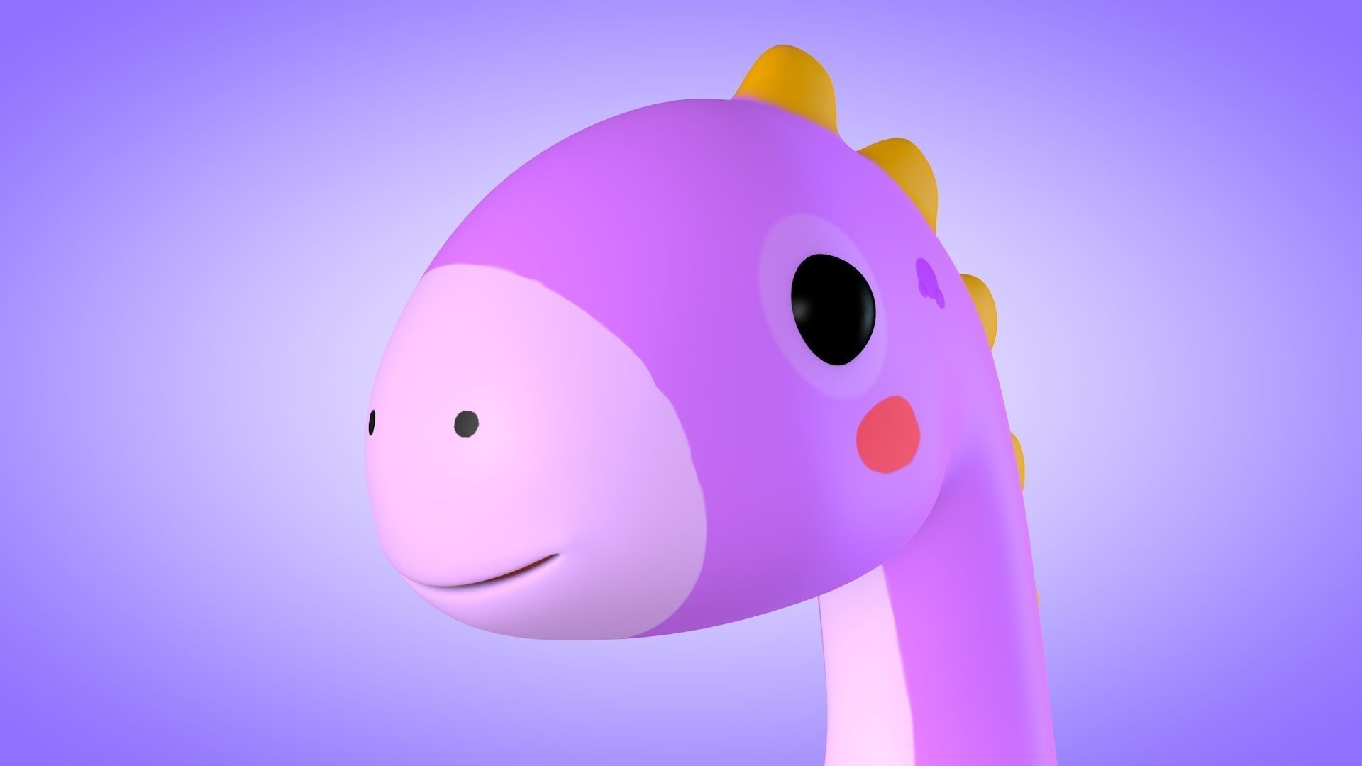 Dinosaur Low-poly 3D model_6