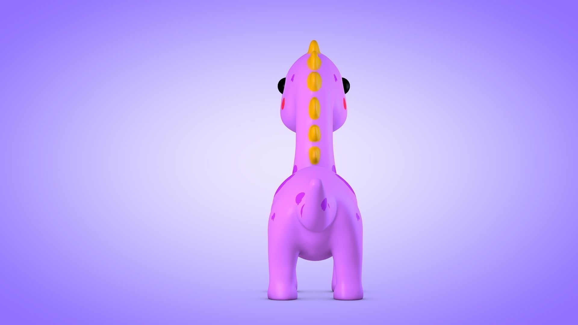 Dinosaur Low-poly 3D model_3