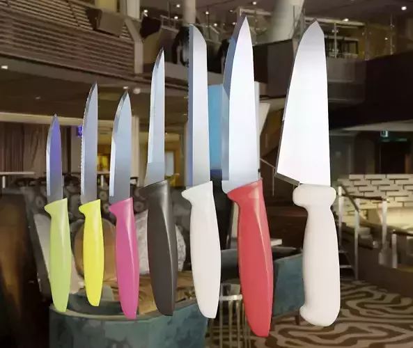 Knife Set kitchen knives on cruise ship