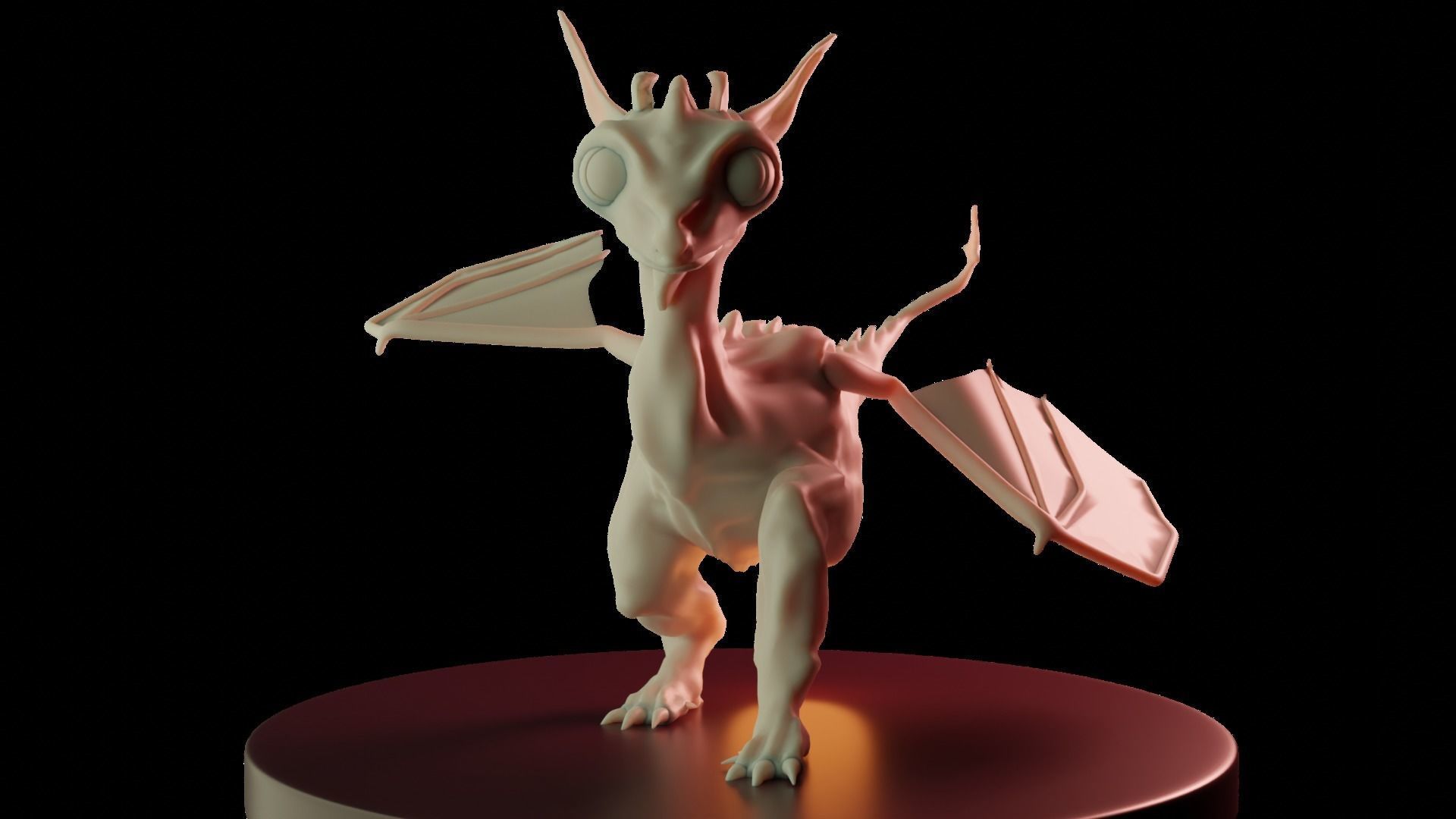 Dragon creacher Low-poly 3D model_2