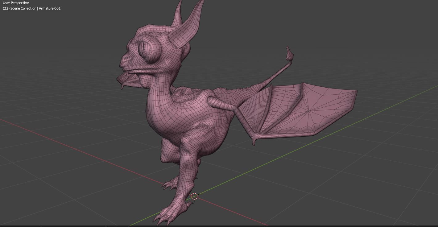 Dragon creacher Low-poly 3D model_10