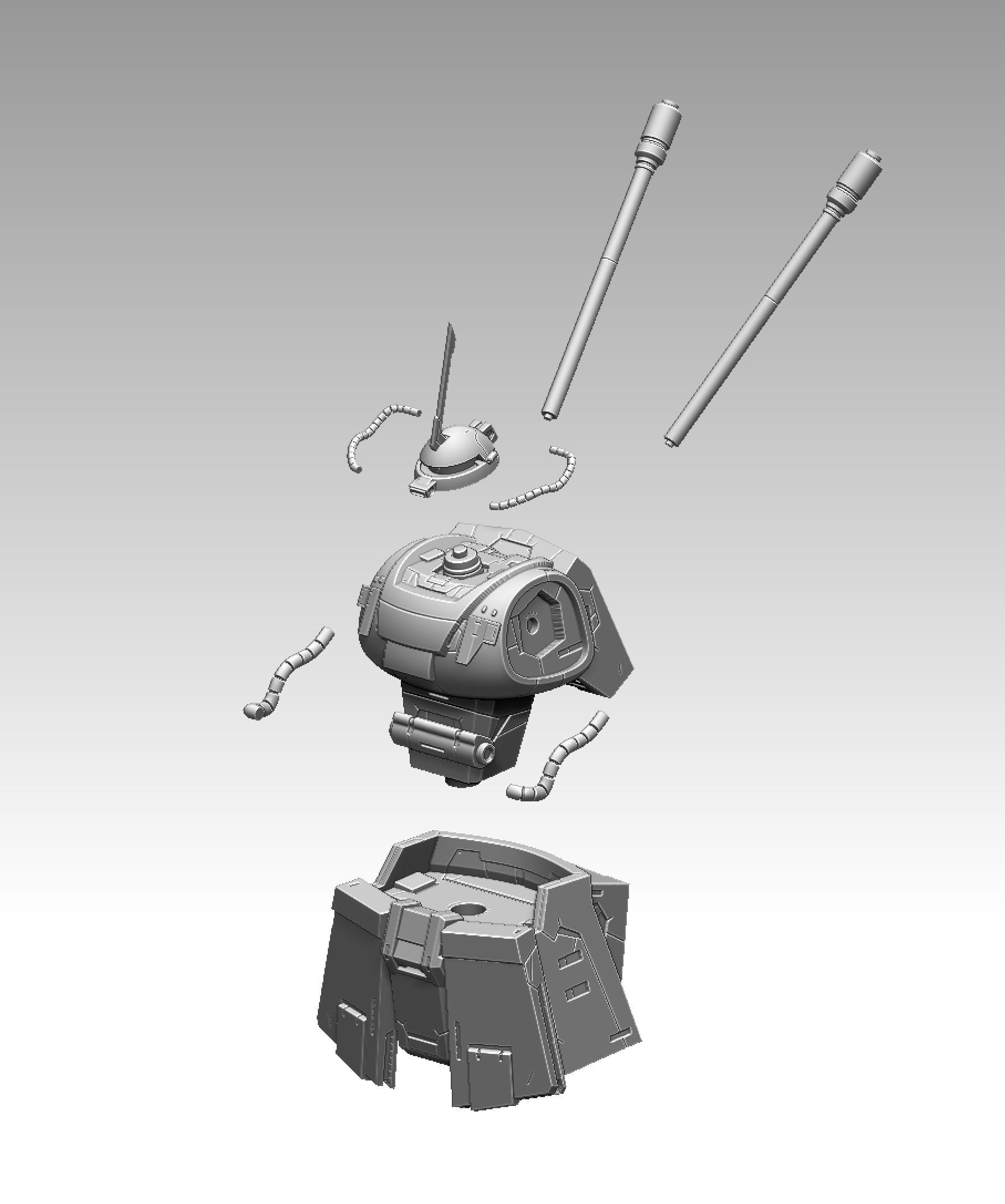 Like Zaku 3D print model_2