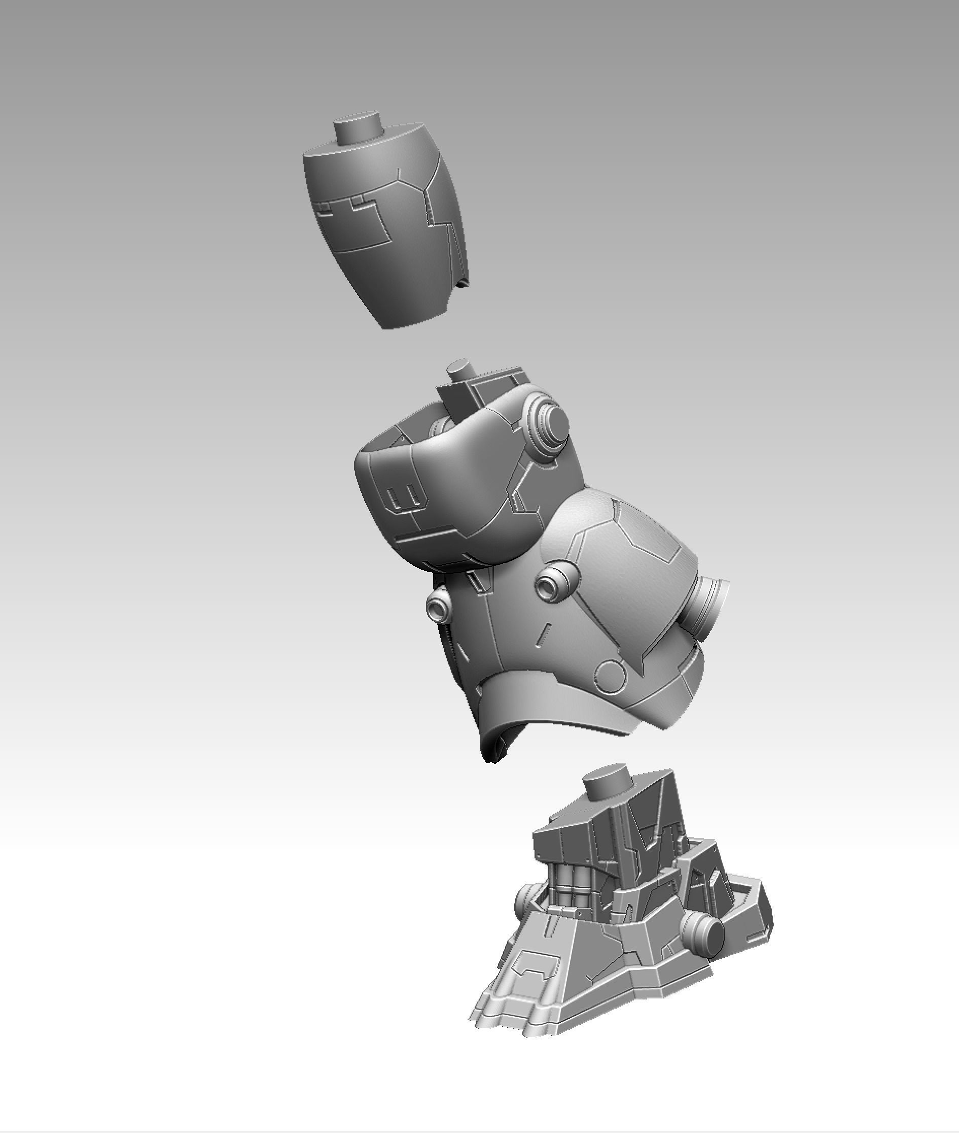 Like Zaku 3D print model_5