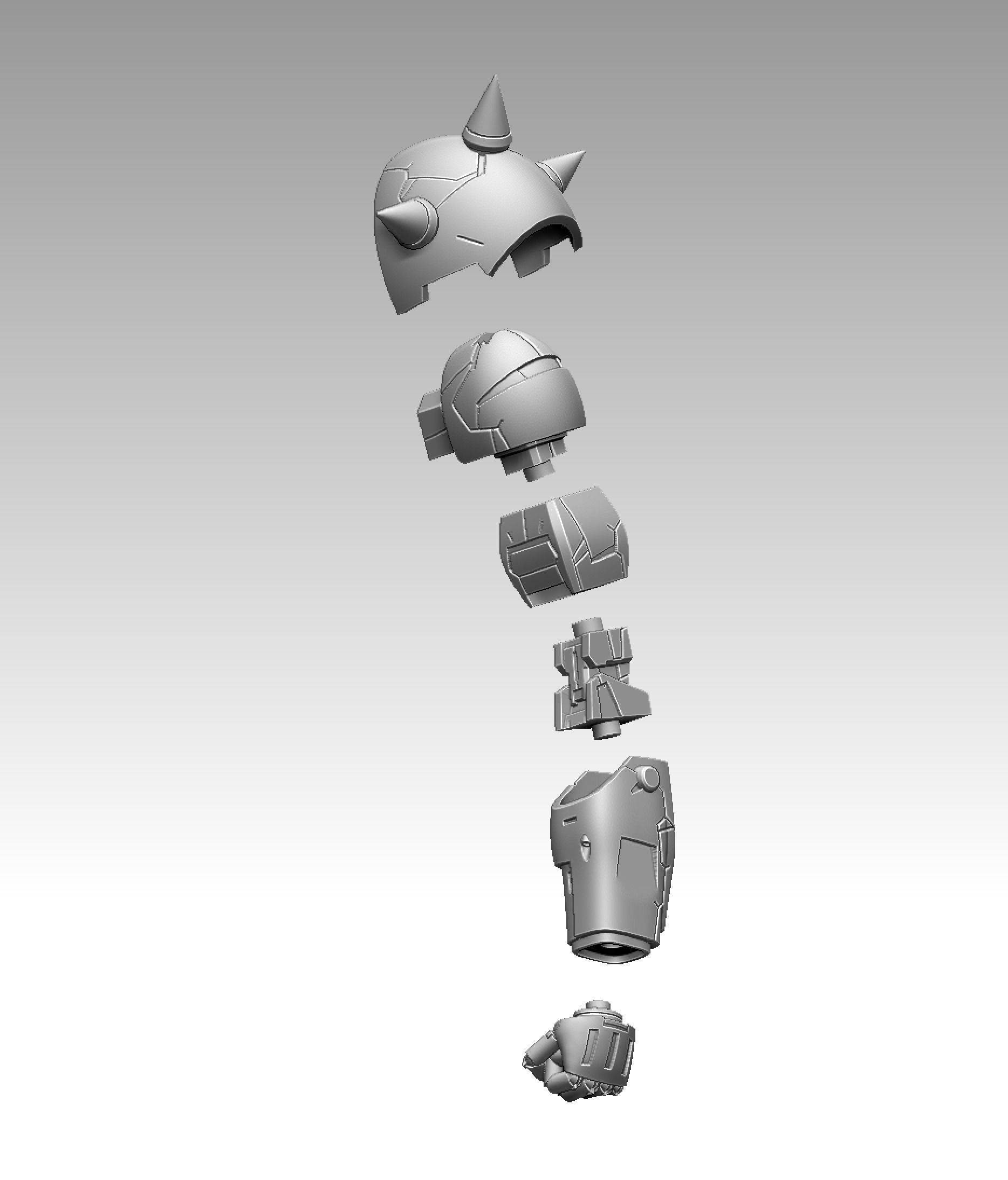 Like Zaku 3D print model_4