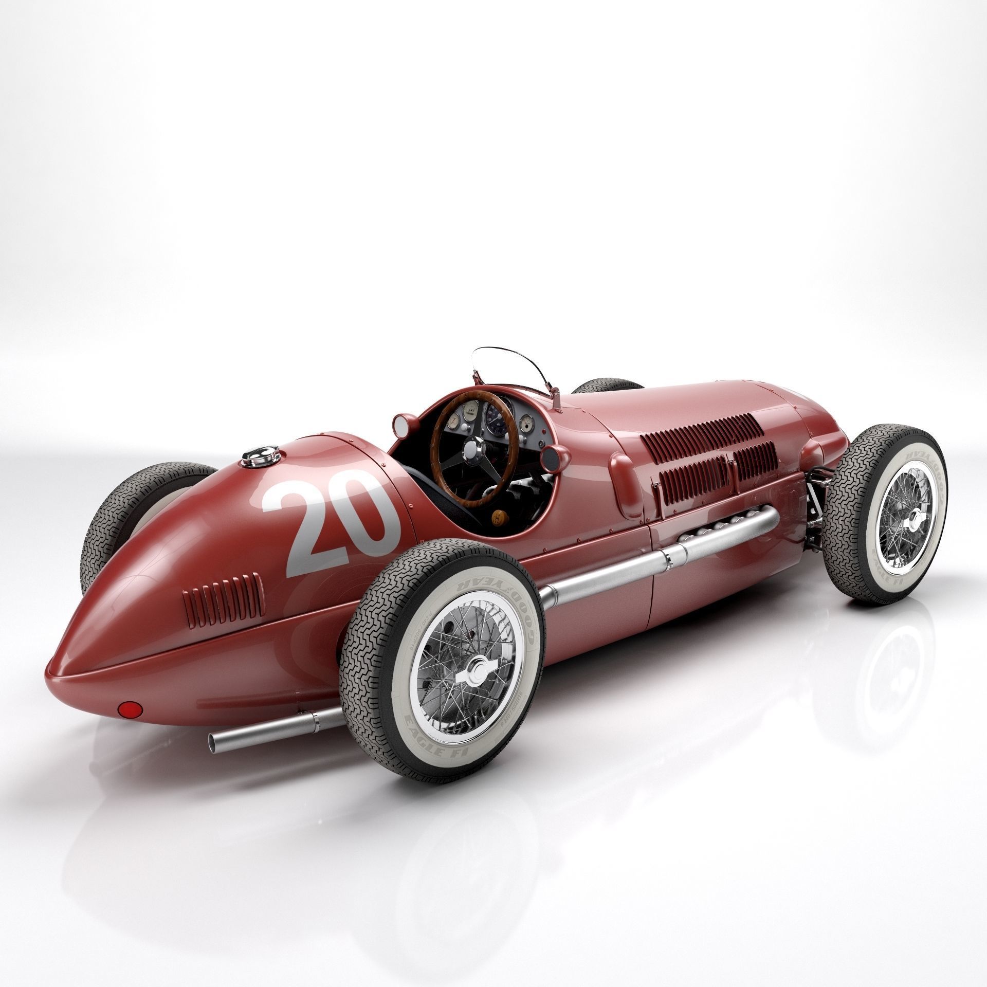 Ferrari F1 125 1950 3D model_7