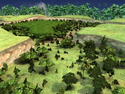 Jungle Environment Low-poly 3D model_1