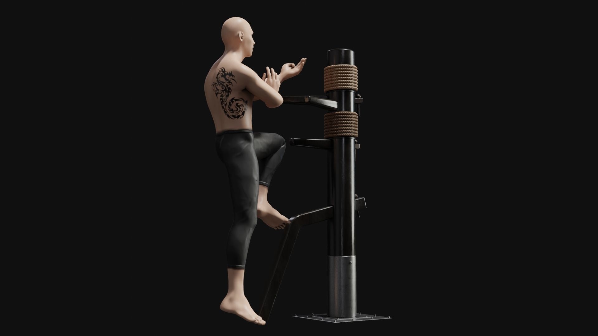 Martial arts Training Pack Low-poly 3D model_14