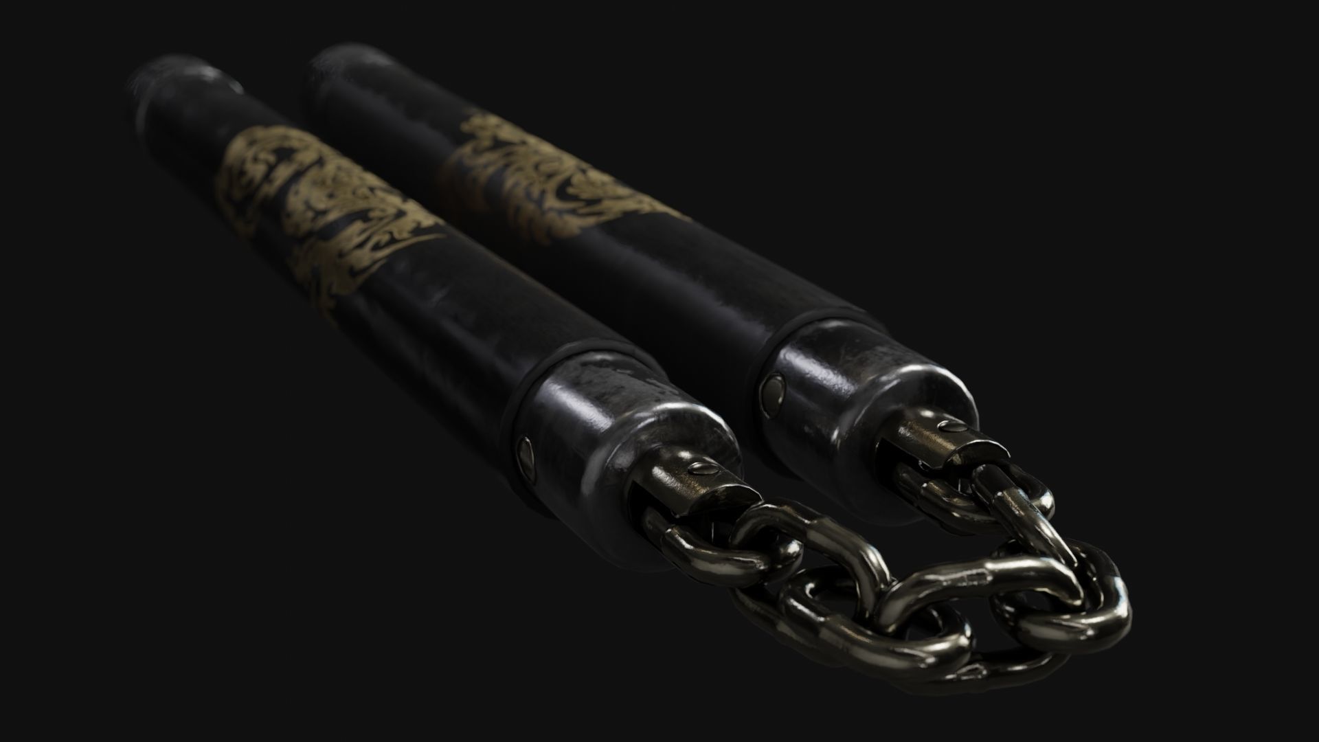 Martial arts Training Pack Low-poly 3D model_9