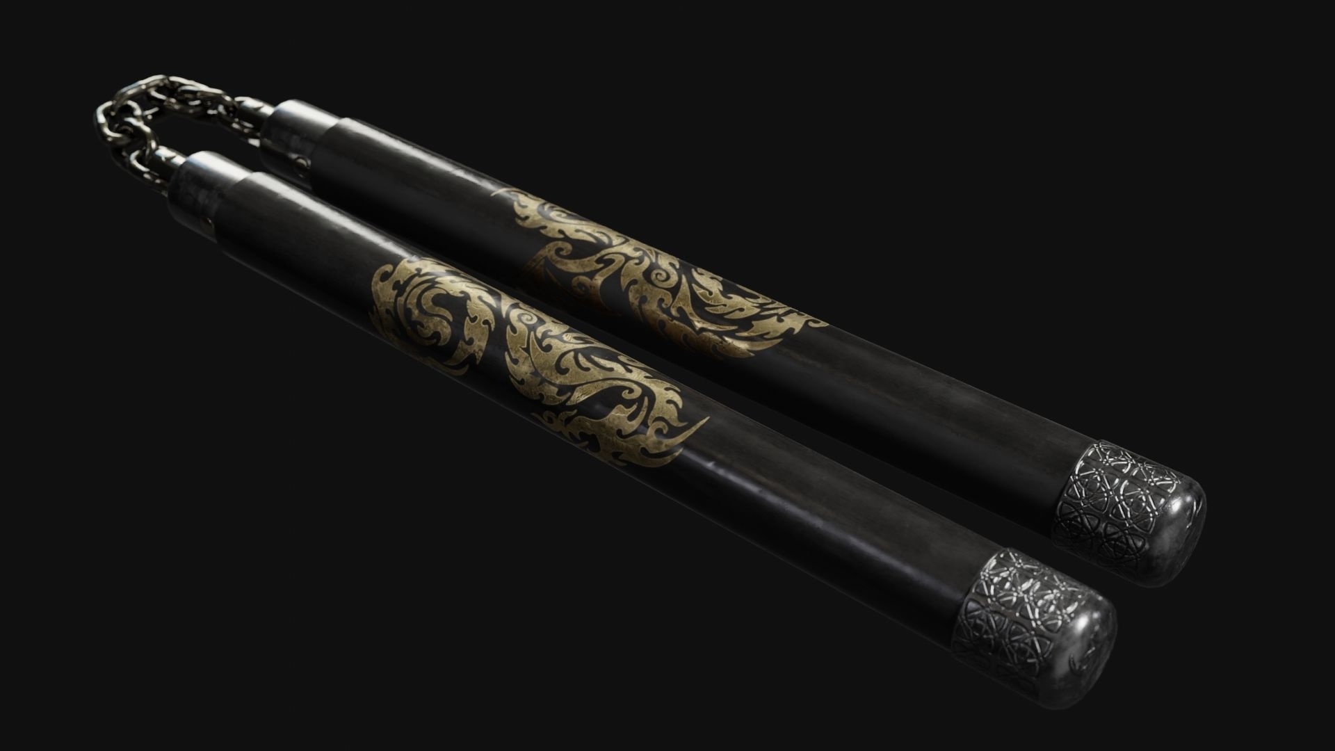 Martial arts Training Pack Low-poly 3D model_11