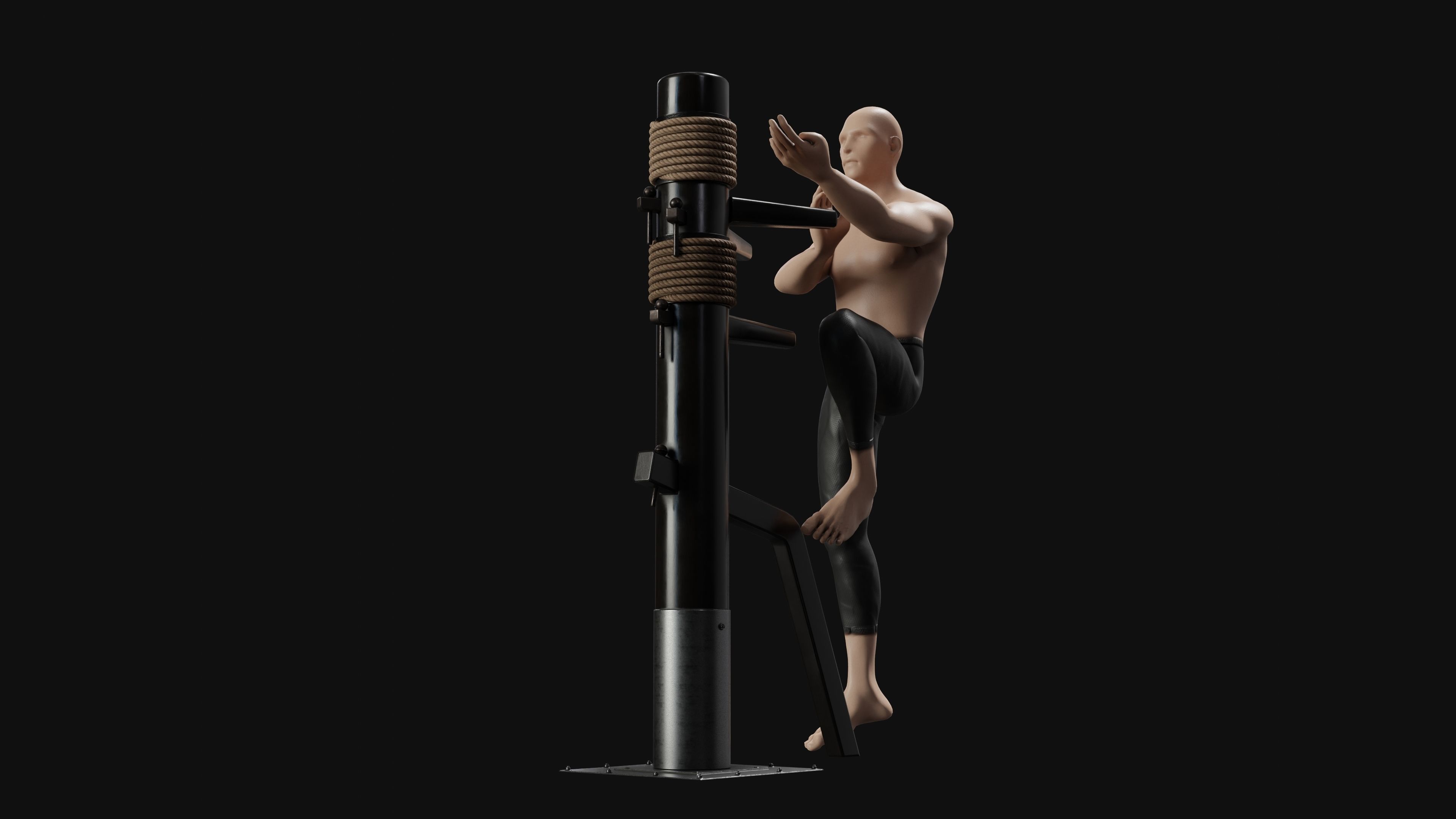 Martial arts Training Pack Low-poly 3D model_3