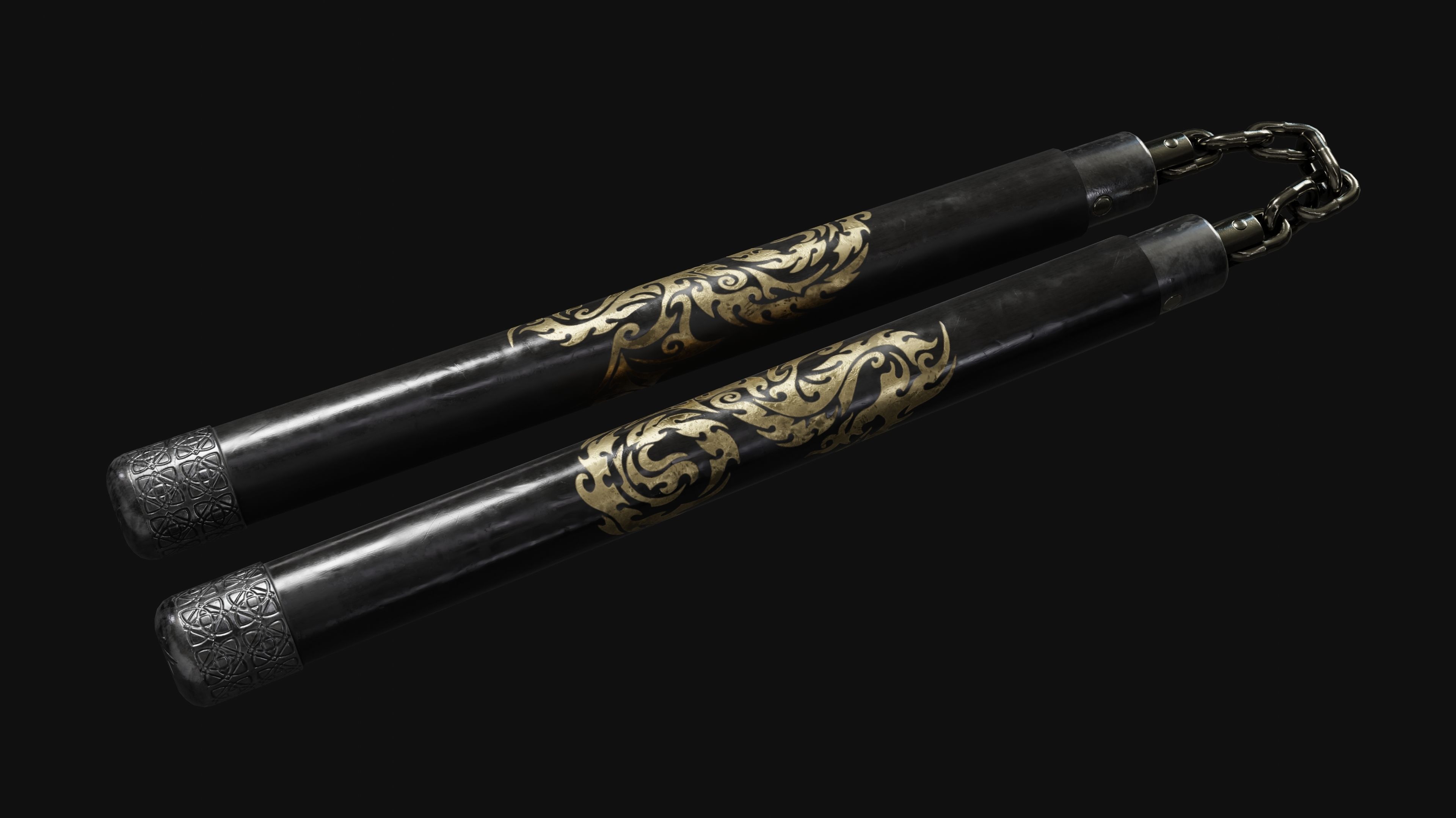 Martial arts Training Pack Low-poly 3D model_5