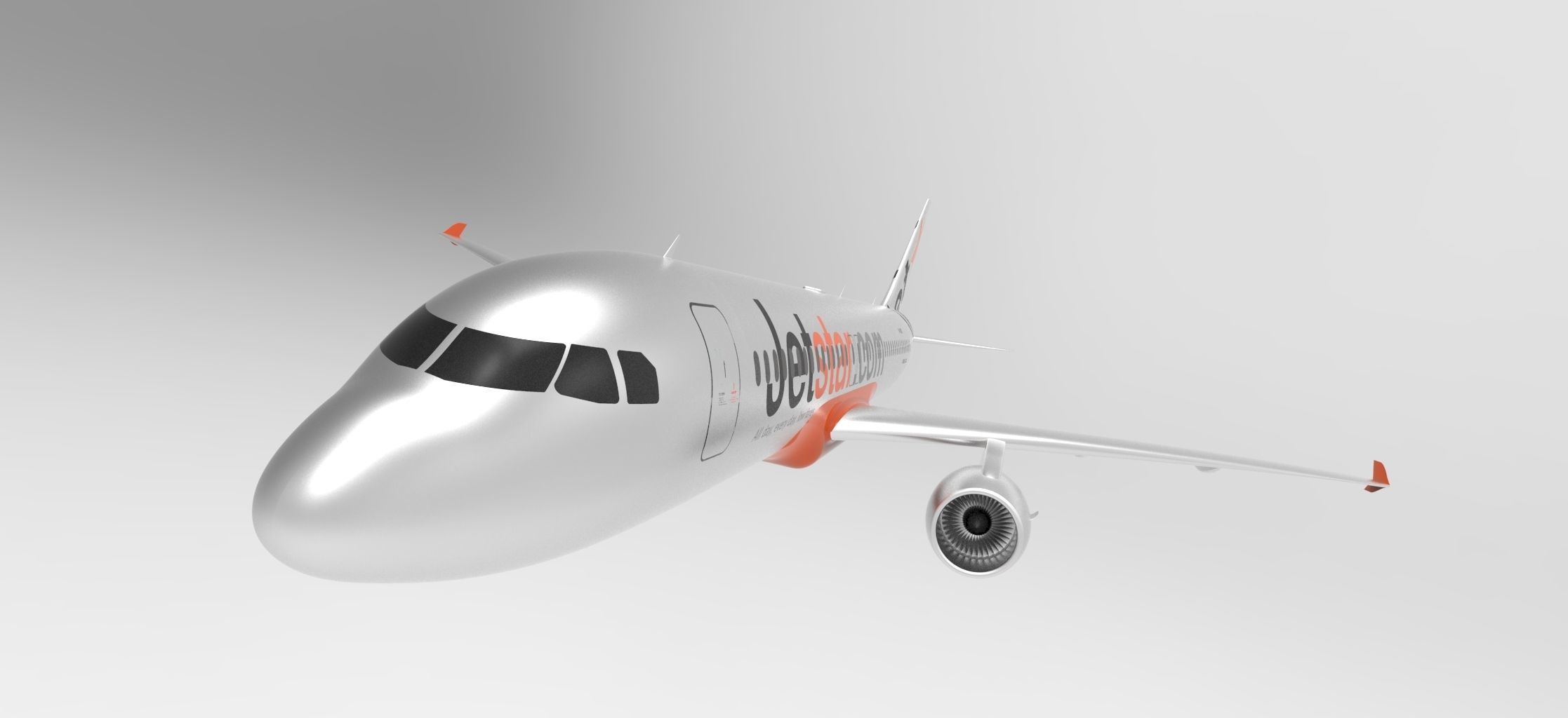 Airbus A320  3D print model_11