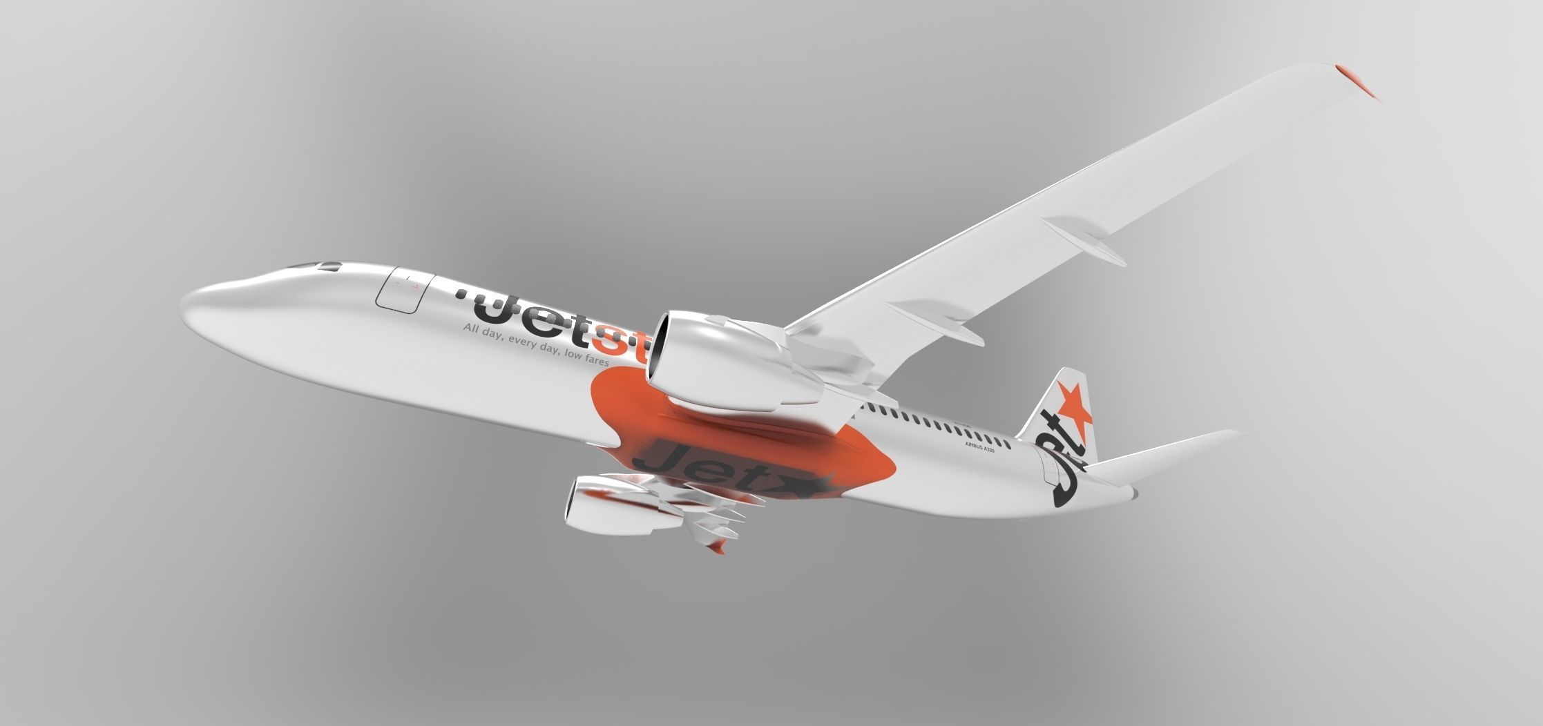 Airbus A320  3D print model_8