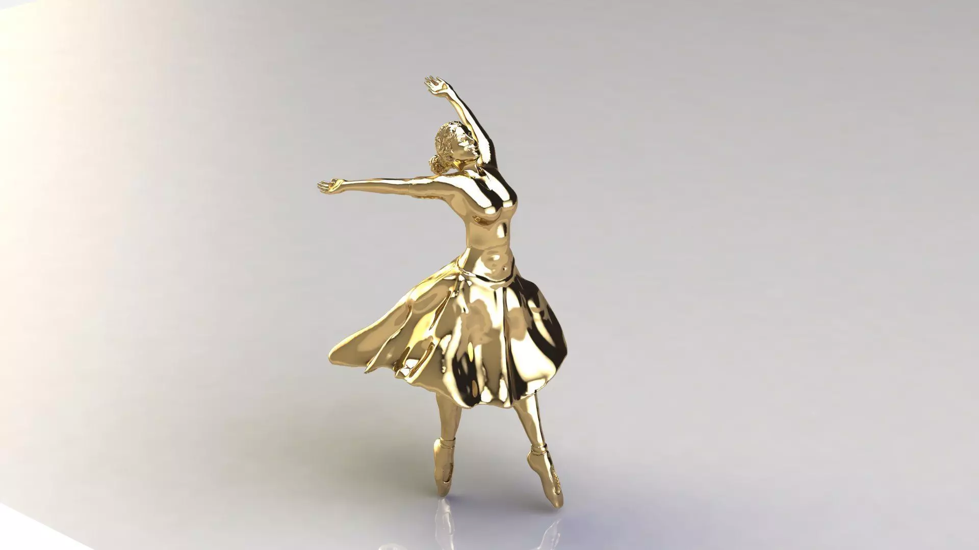 Ballet Dancer Pendant P 062 3D print model_0
