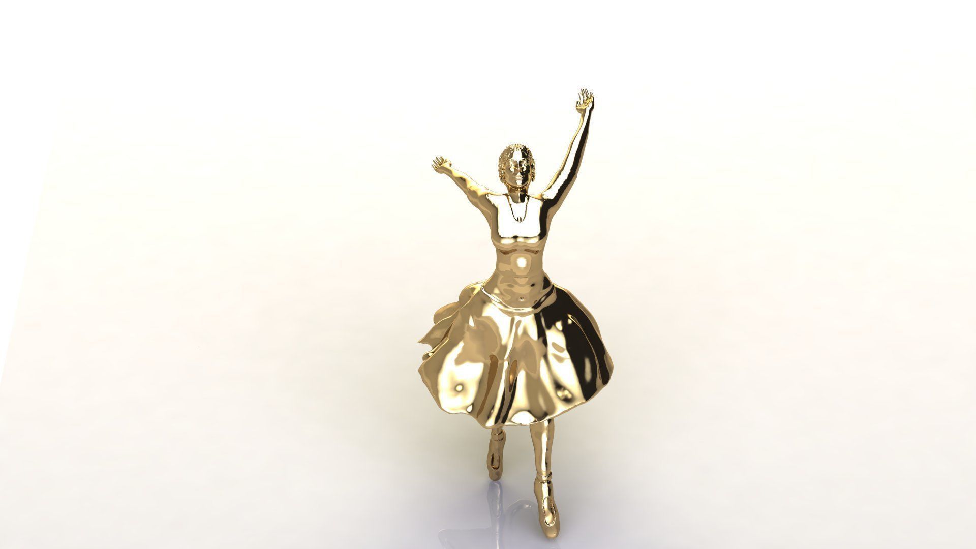 Ballet Dancer Pendant P 062 3D print model_1