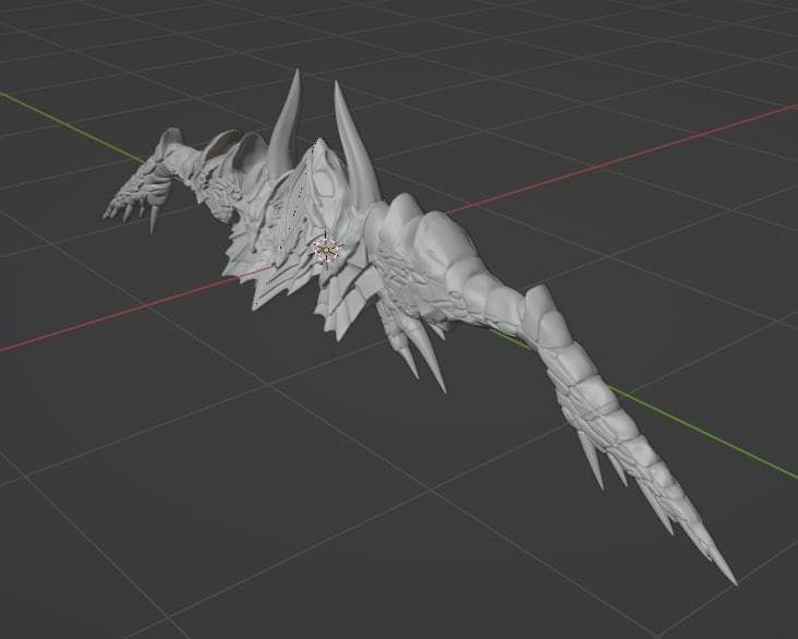Big Draconic Bow from Lineage2 Game DB L2 3D Print Model 3D 3D print model_1