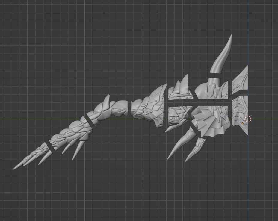 Big Draconic Bow from Lineage2 Game DB L2 3D Print Model 3D 3D print model_5