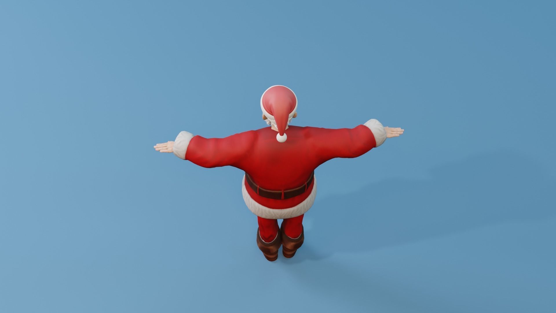 Santa Claus rigged and animated Low-poly 3D model_23