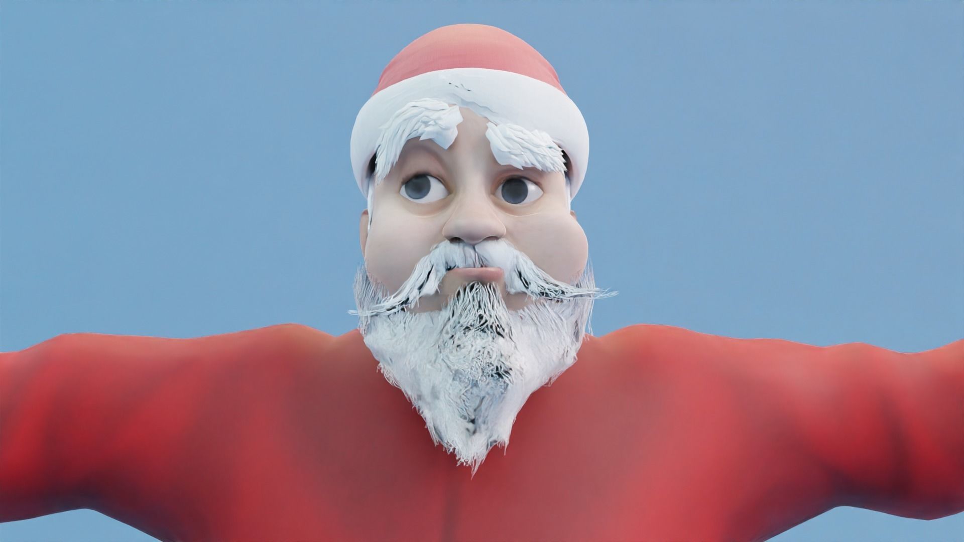 Santa Claus rigged and animated Low-poly 3D model_9